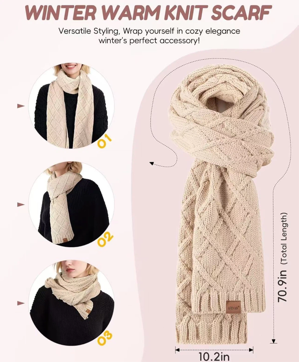 Winter Set: Beanie, Scarf, Gloves, Headband - photo 5
