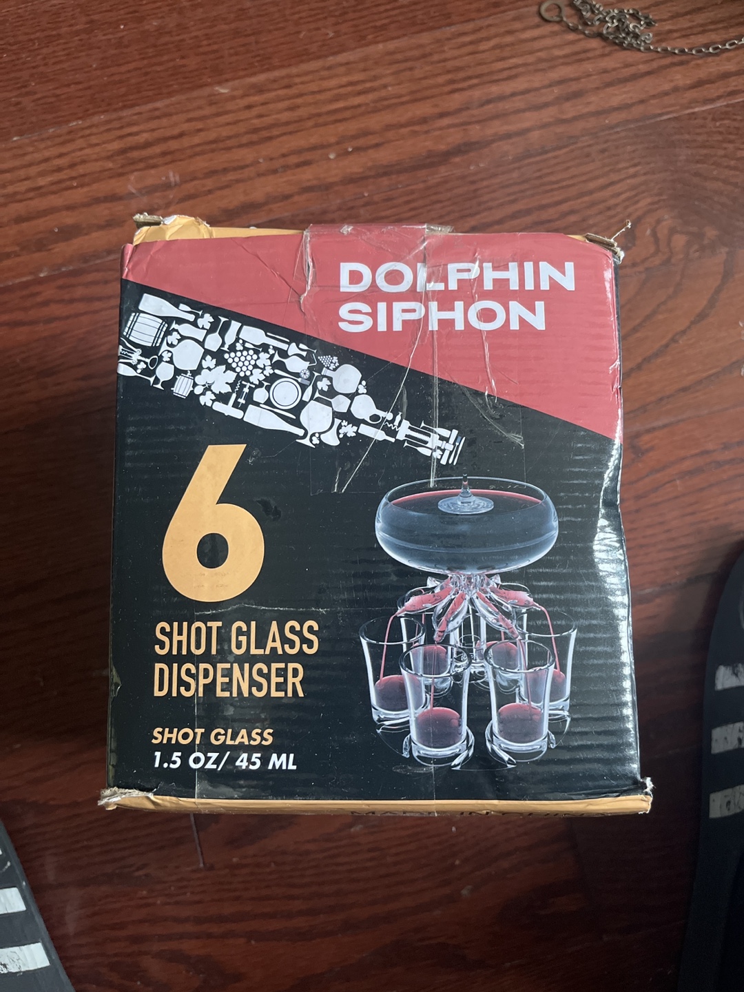 Dolphin Siphon Shot Glass Dispenser - 6 Shot Glasses - photo 5