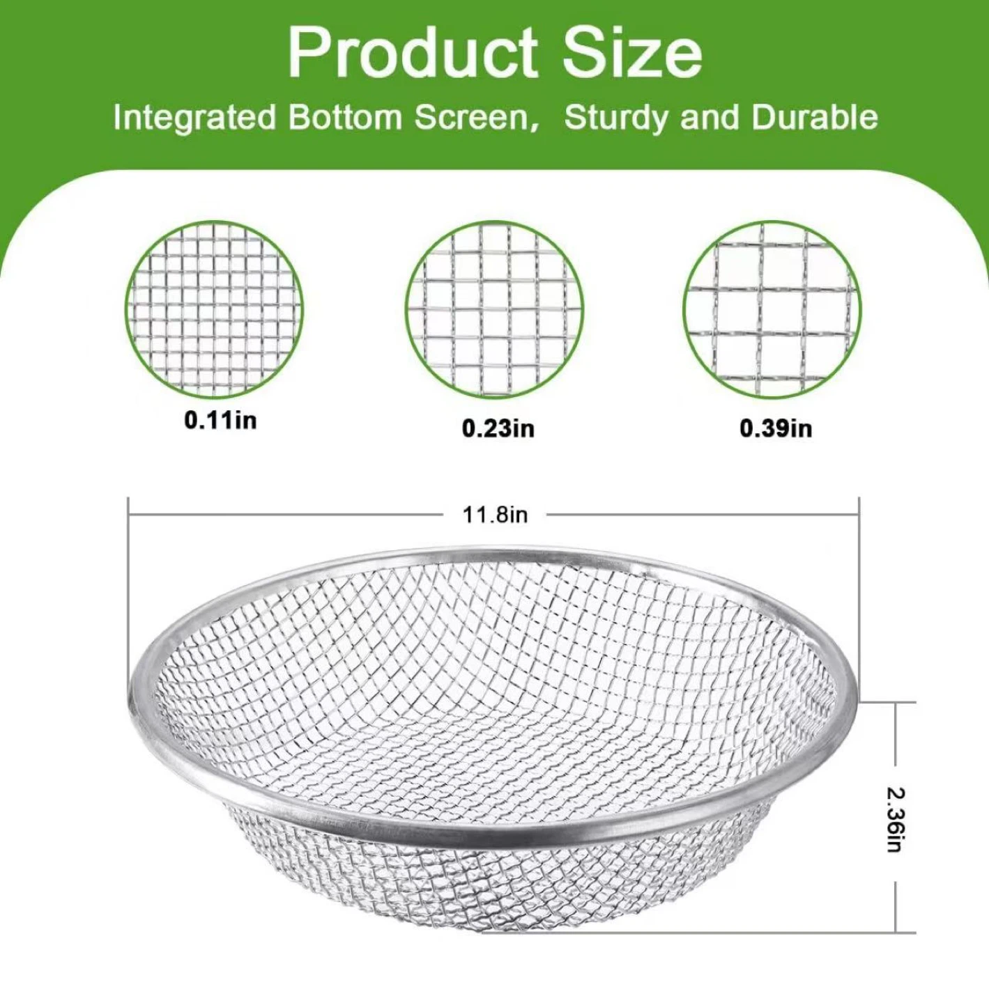 Soil Sifter with Stainless Steel Mesh - 11.8 inch - photo 3