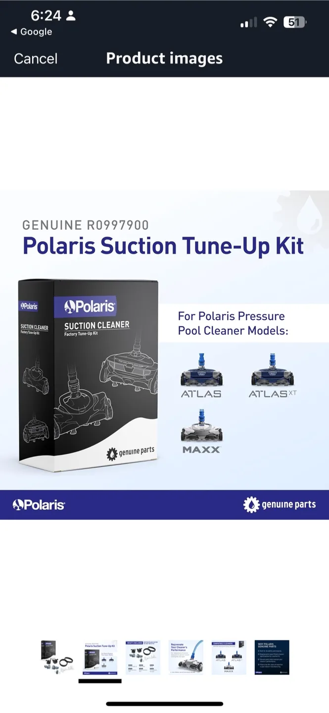Polaris Suction Tune-Up Kit R0997900 thumbnail