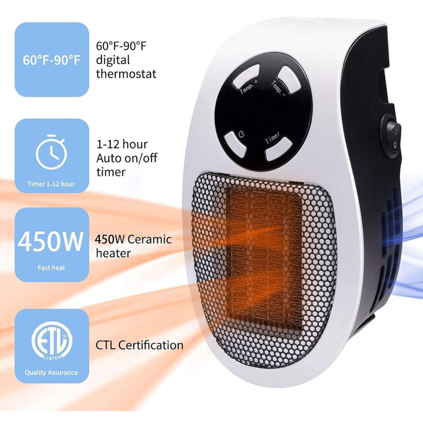 GiveBest Personal Electric Ceramic Heater - 2 Pack - photo 4