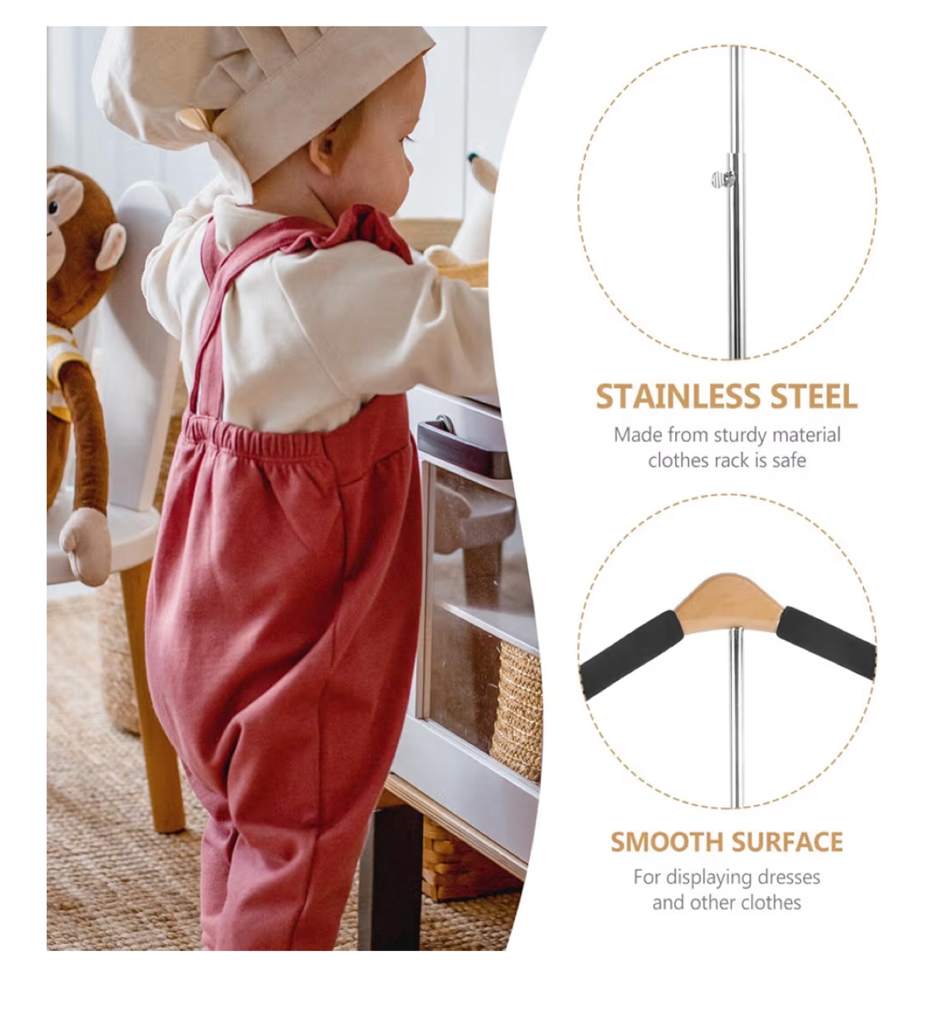 TOVINANNA Child Dress Stand - Clothing Display Rack - photo 3