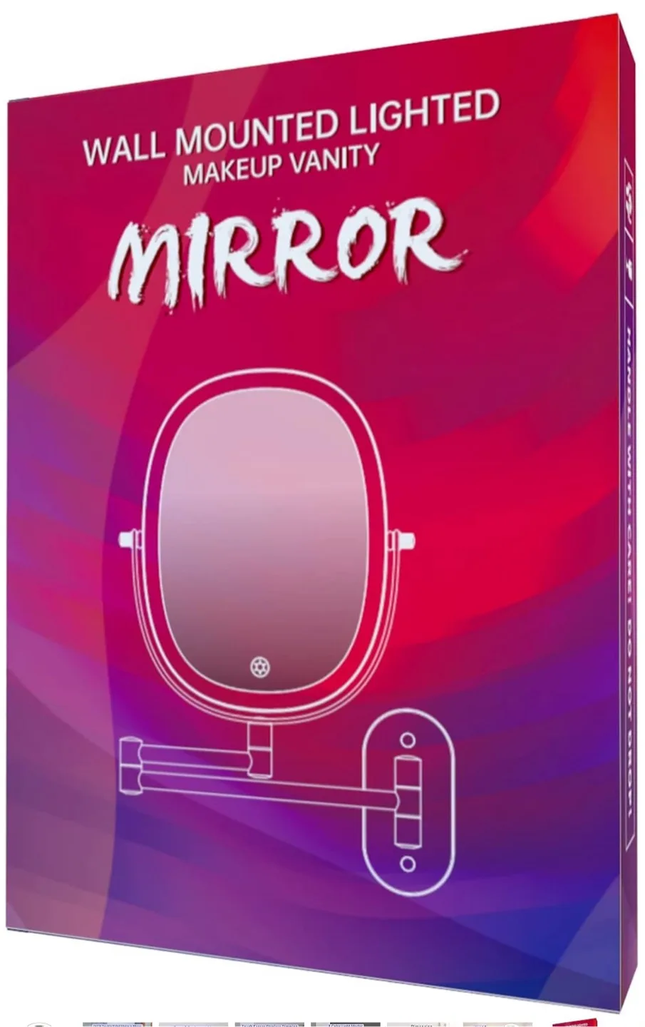 Wall Mounted Lighted Makeup Vanity Mirror - New in Box! thumbnail