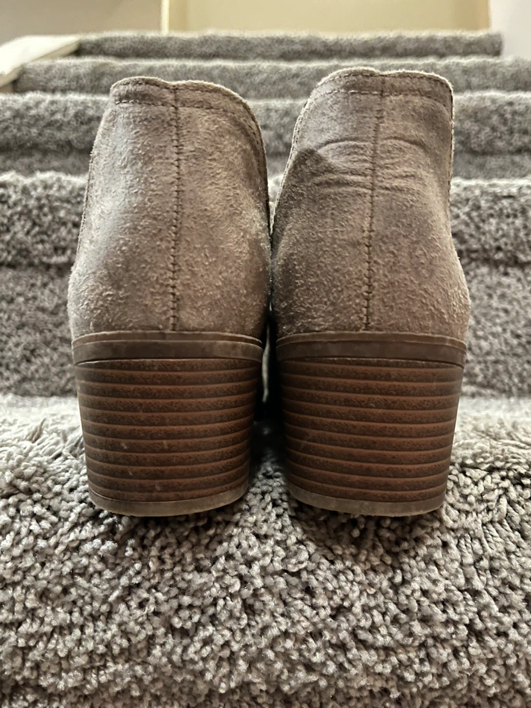 Fergalicious Grey Suede Ankle Booties Size 8 - photo 5