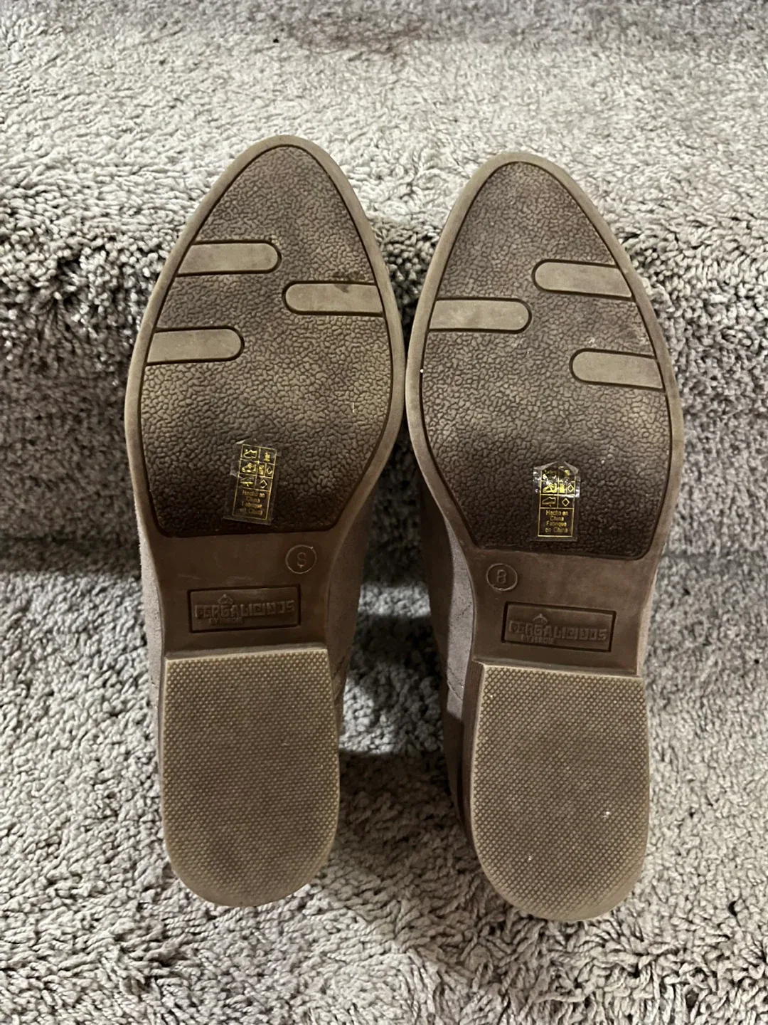 Fergalicious Grey Suede Ankle Booties Size 8 image indicator(6)