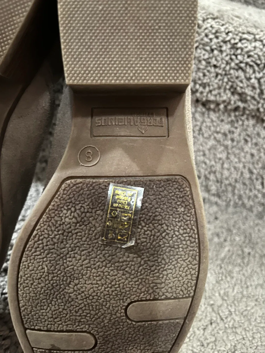 Fergalicious Grey Suede Ankle Booties Size 8 image indicator(8)