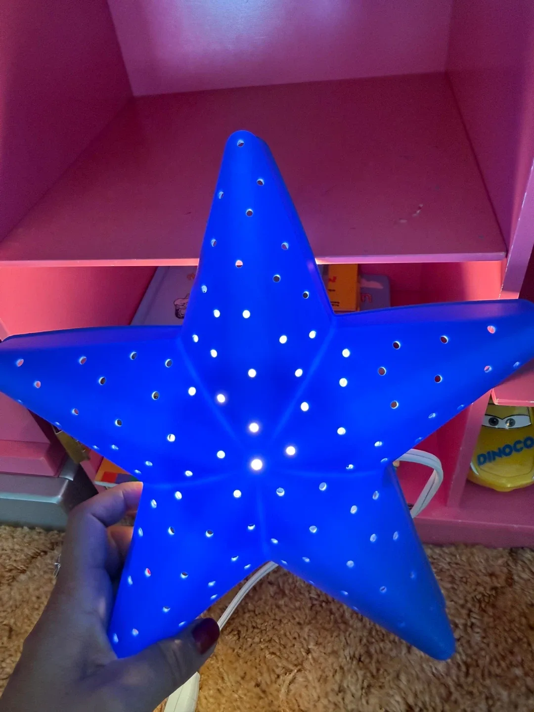Blue Star Shaped Night Light