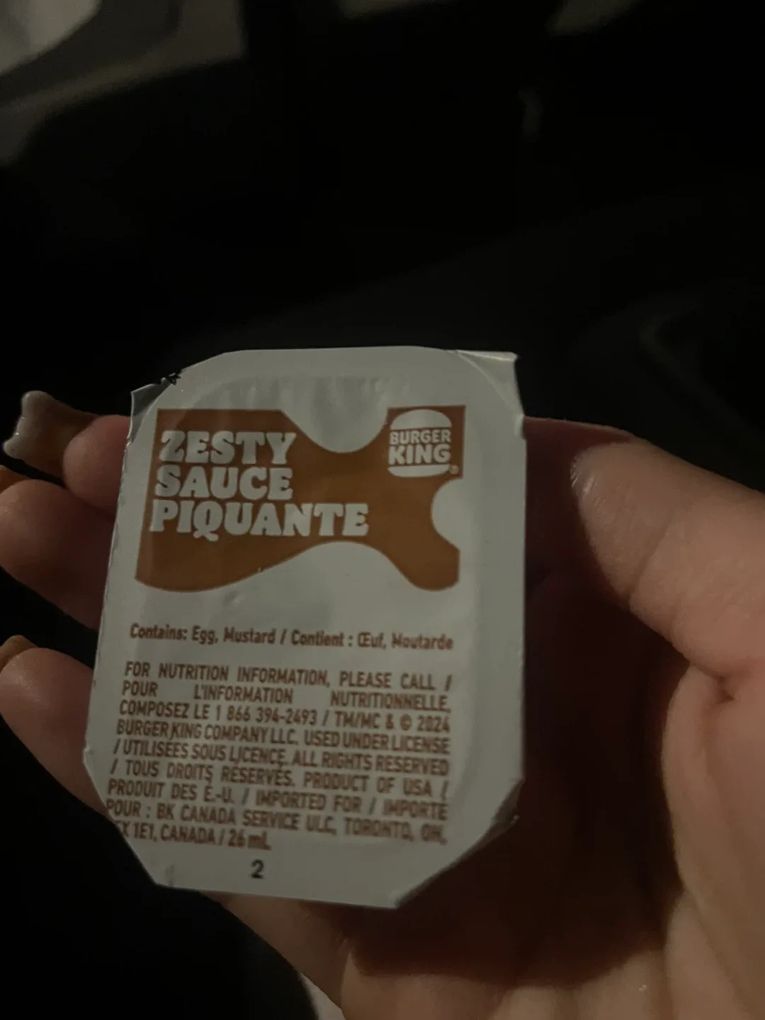 Burger King Zesty Sauce Piquante thumbnail