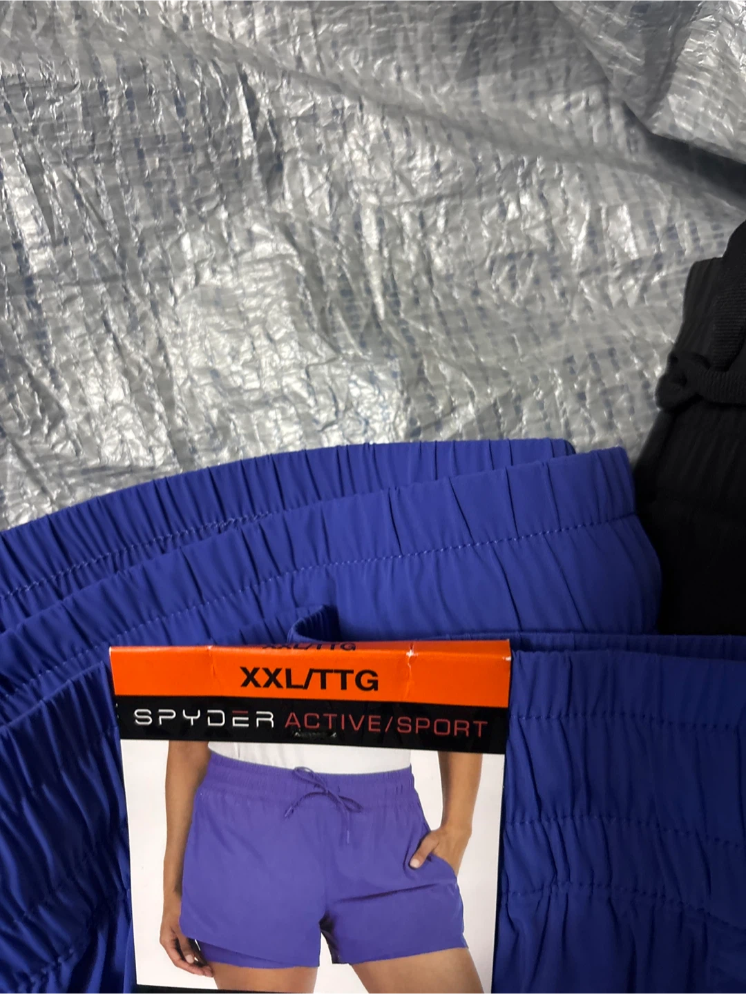 2 pairs Spyder Active/Sport Shorts XXL - Black & Blue - photo 2