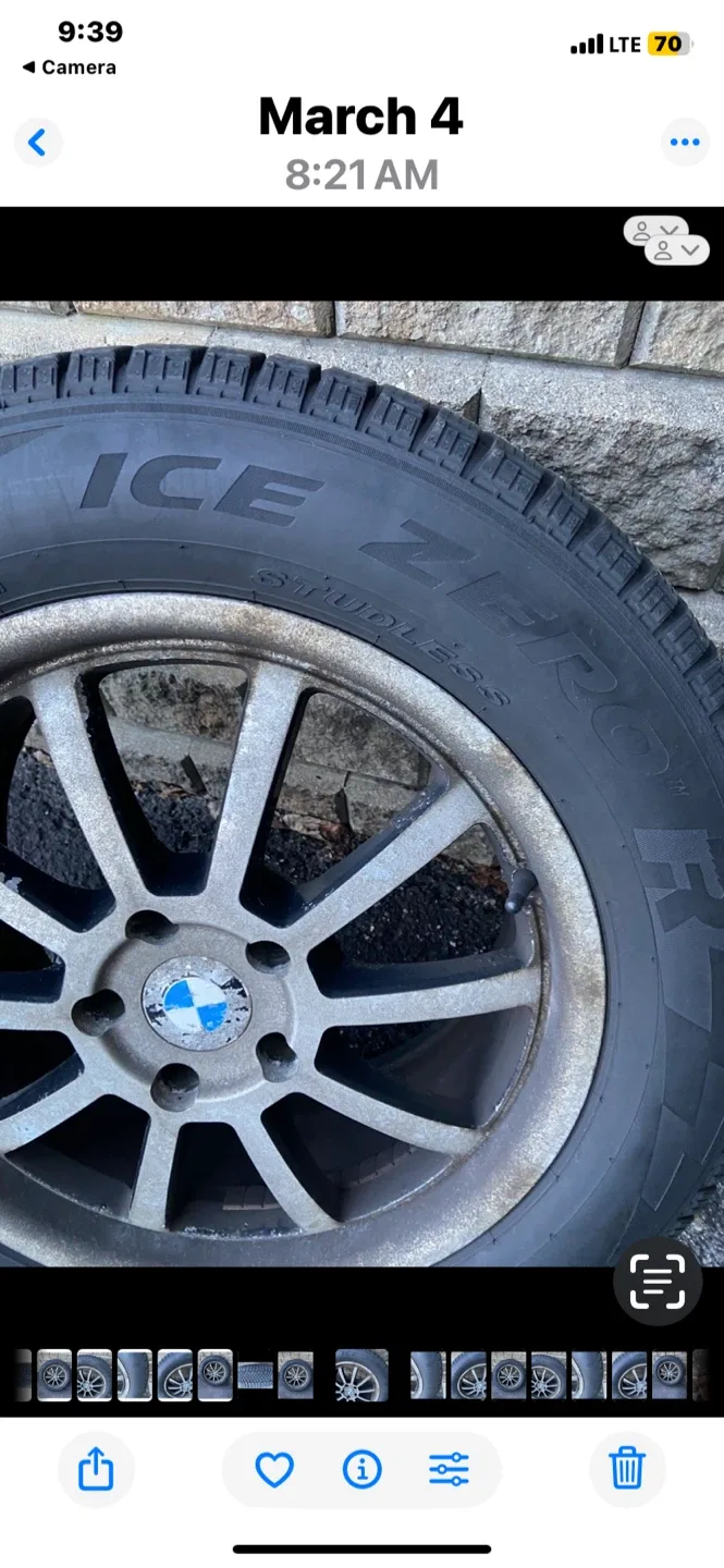 Pirelli Ice Zero Studless 255/55 R18 Tire with BMW Rim image indicator(2)