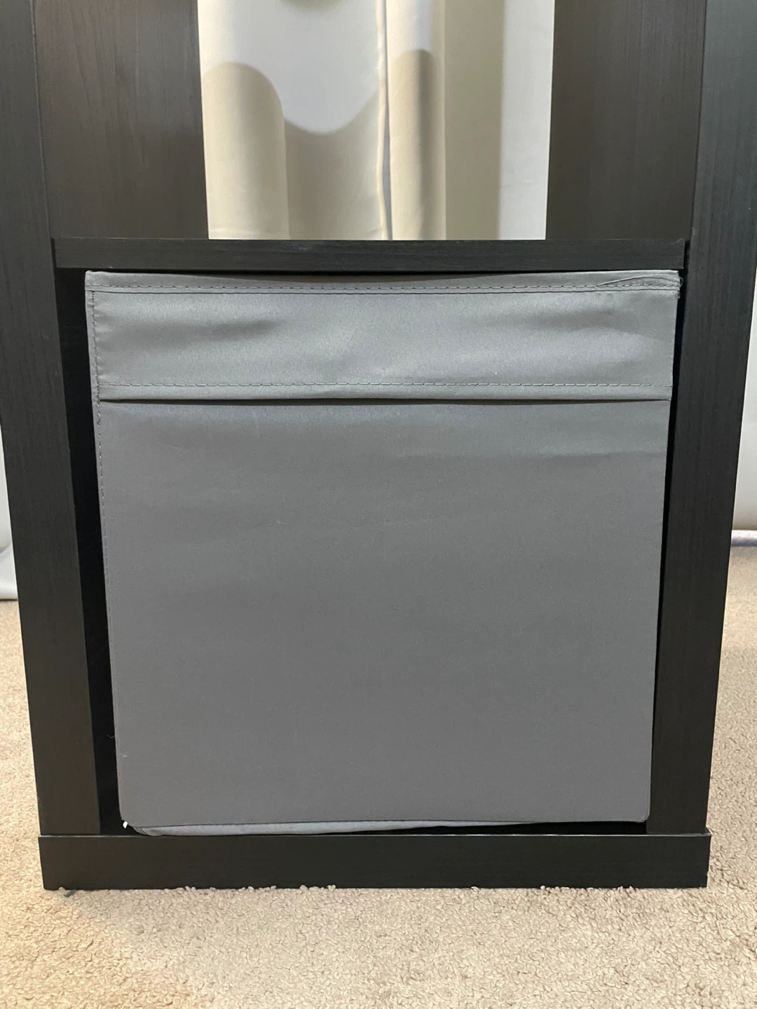 Move out Sale - IKEA Kallax Shelf Unit with 4 Gray Inserts - photo 3