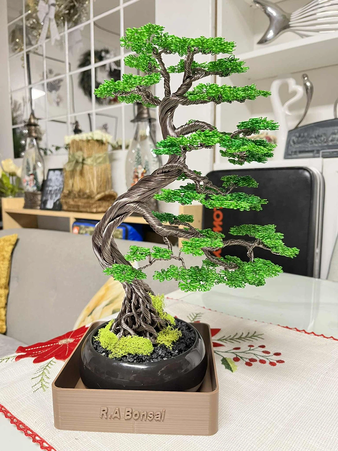 Handcrafted Aluminum wire bonsai Tree
