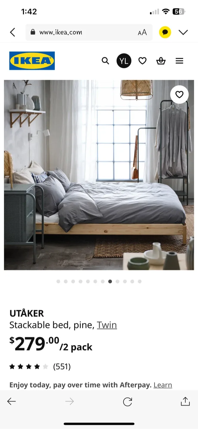 IKEA UTÅKER Stackable Bed, Twin image indicator(4)