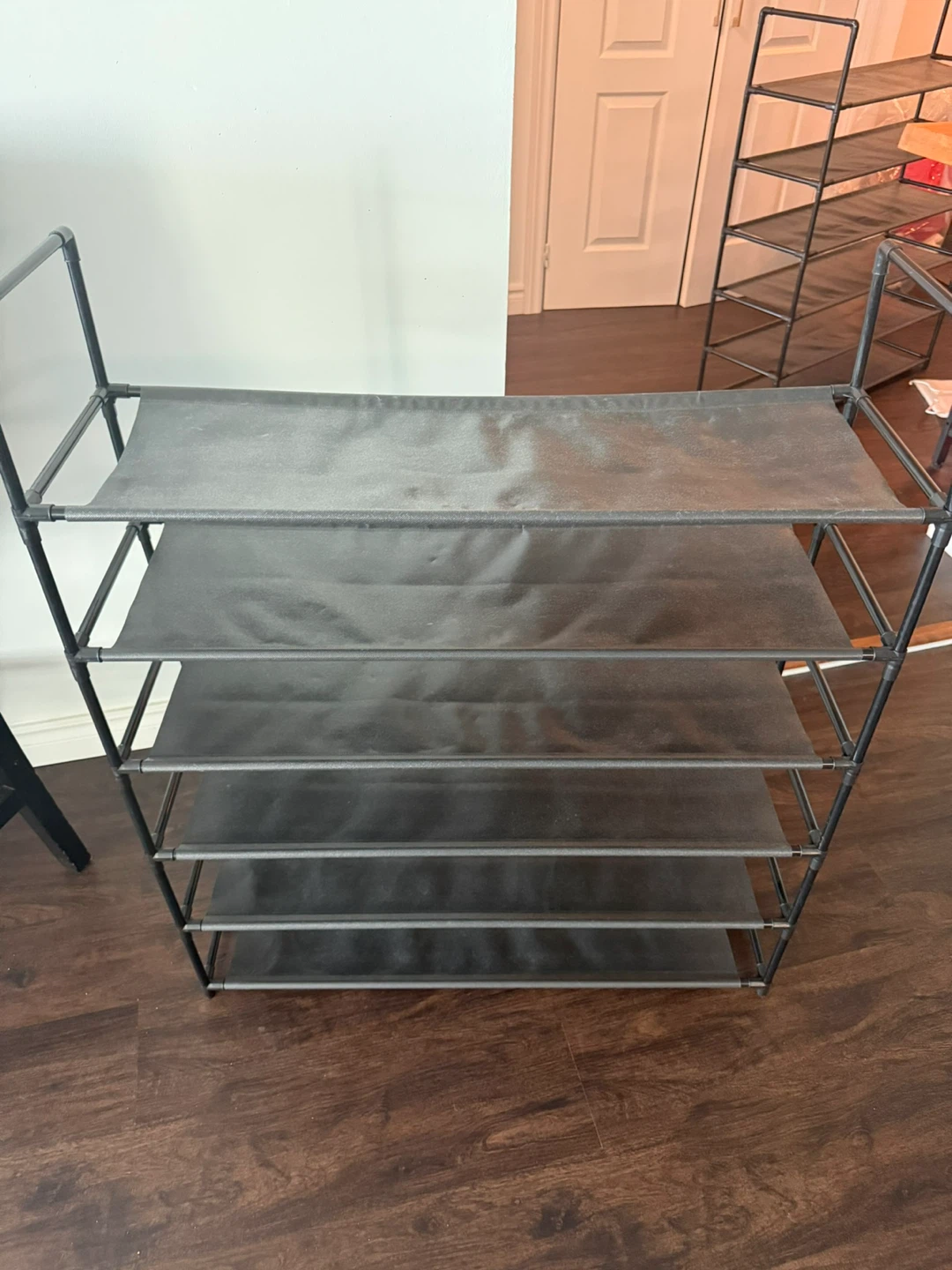 2 Grey 5-Tier Shoe Rack
