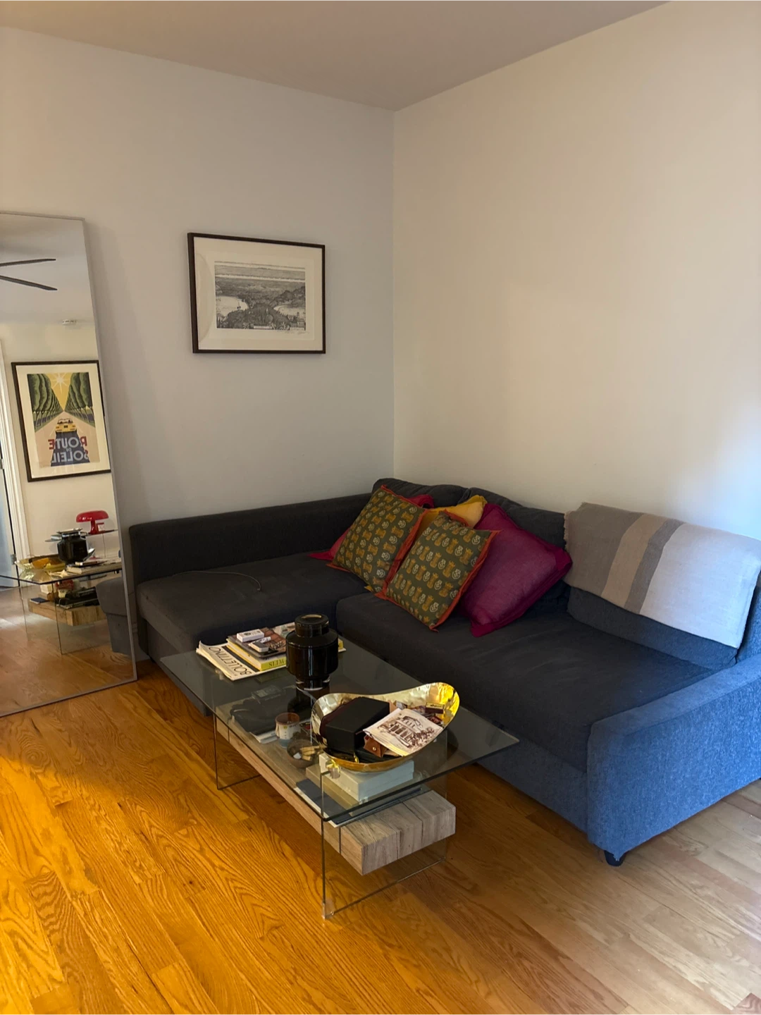 Grey Ikea Sofa Bed with Storage Space - photo 2