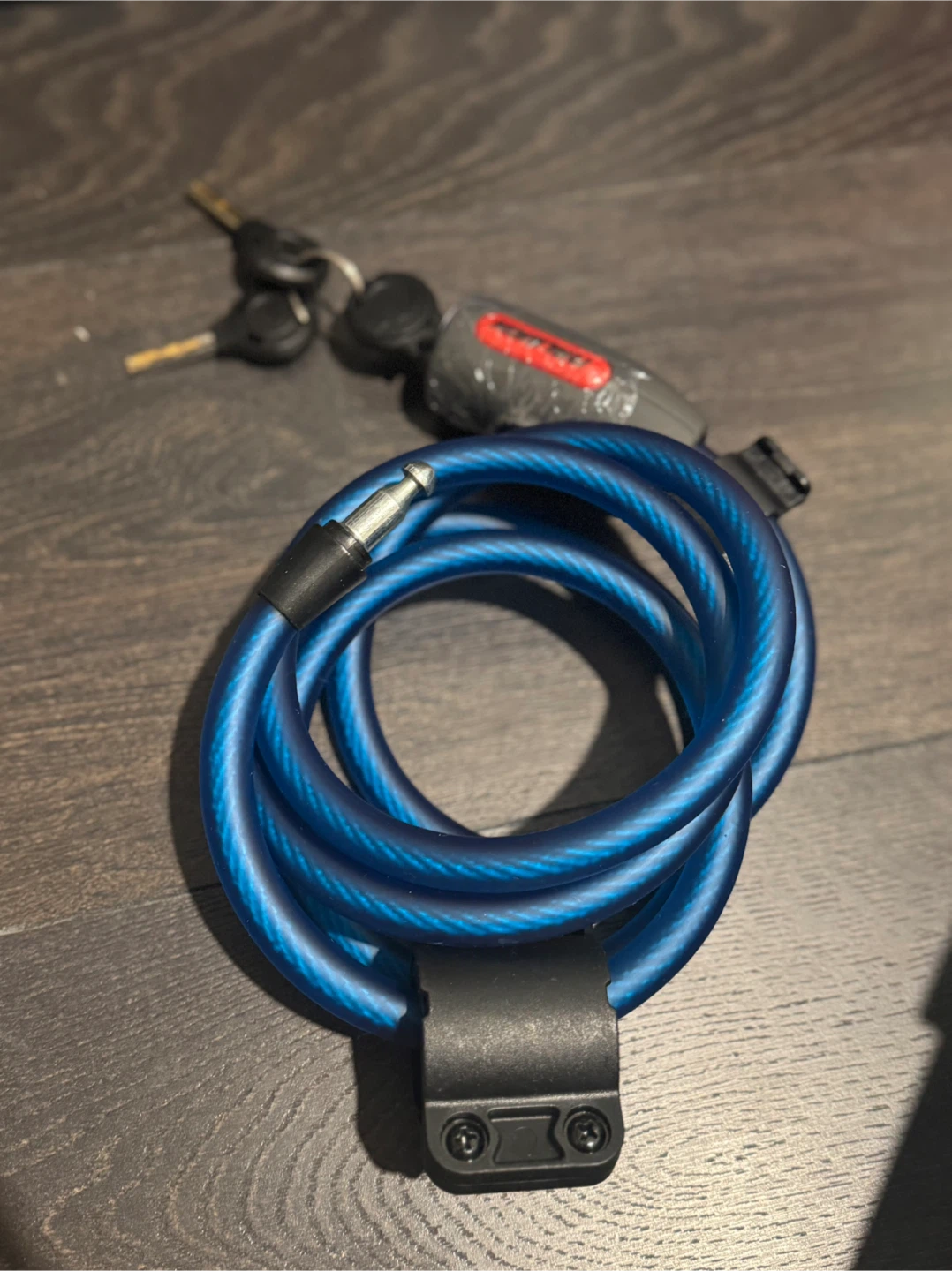 Blue Bike Lock with Keys