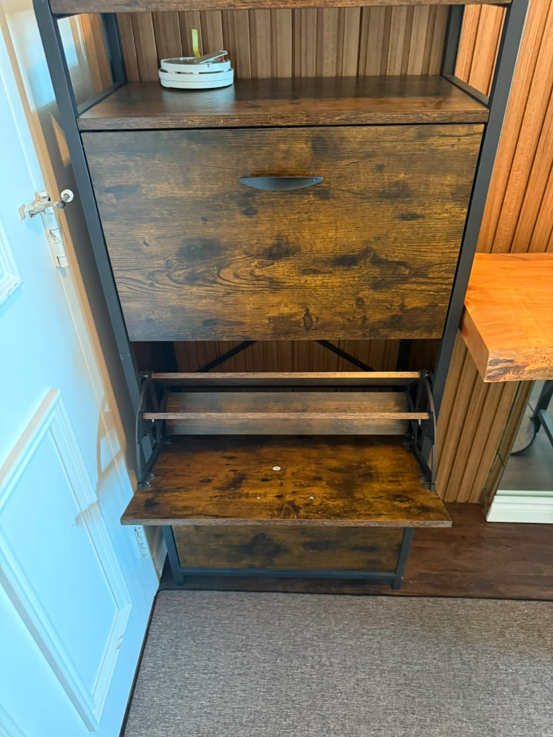 Wood & Metal Shoe Cabinet - photo 4