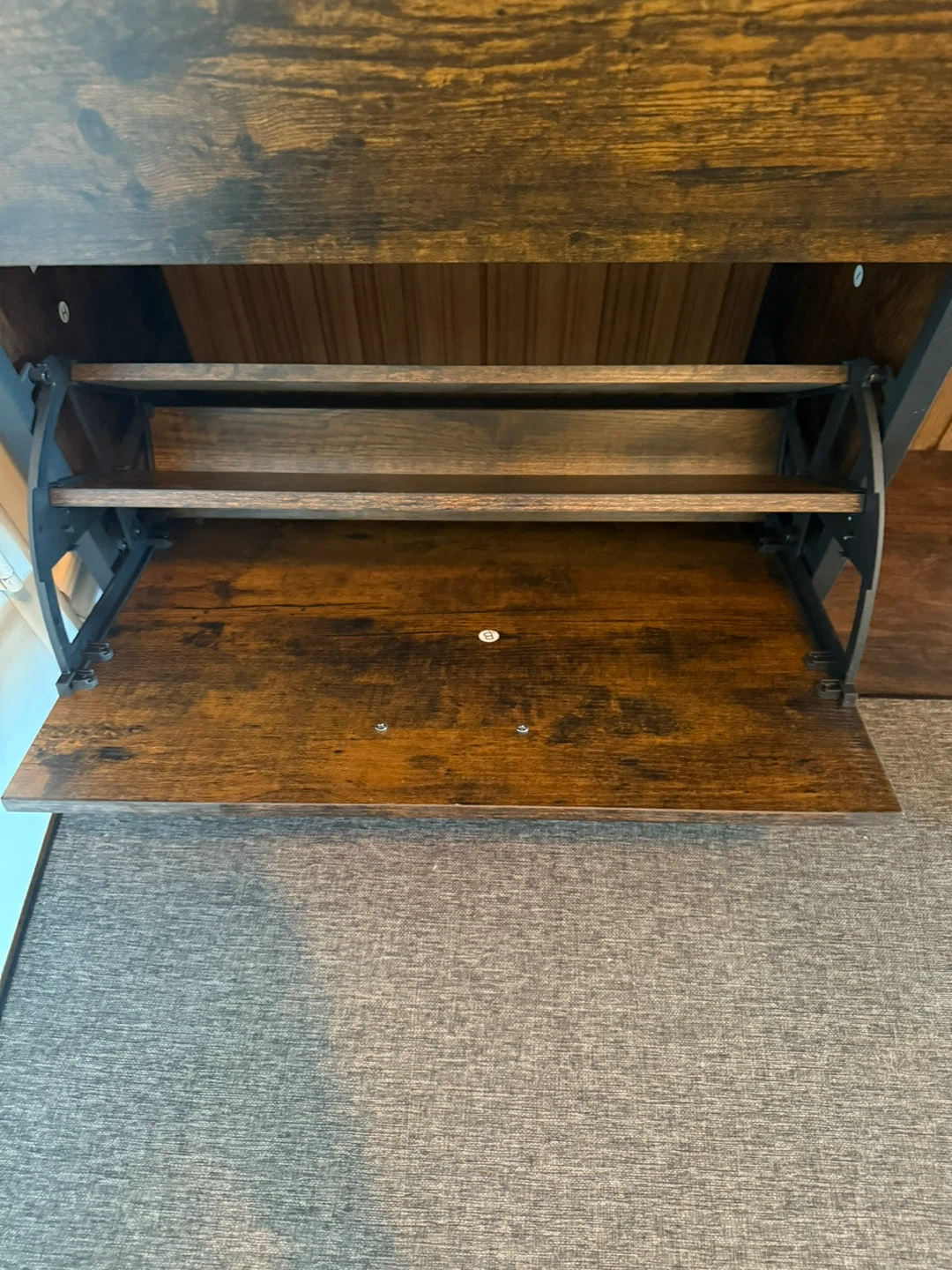 Wood & Metal Shoe Cabinet - photo 3