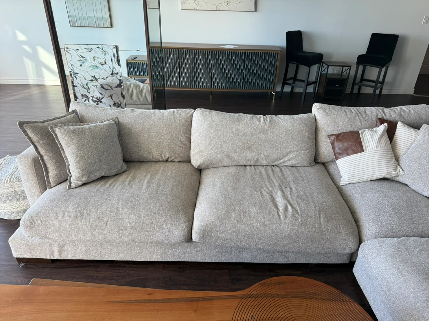Beige Sectional Sofa - photo 2