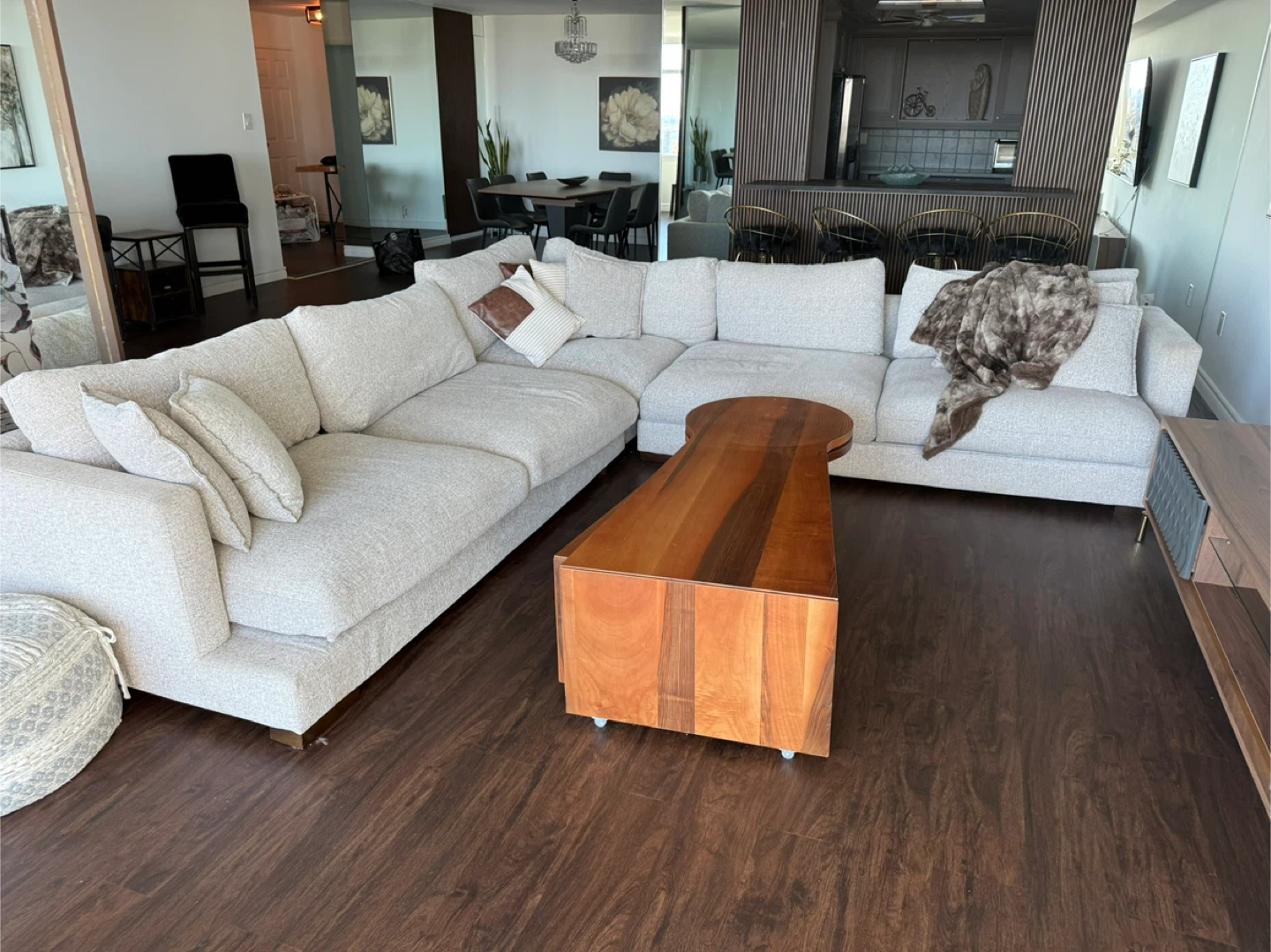 Beige Sectional Sofa