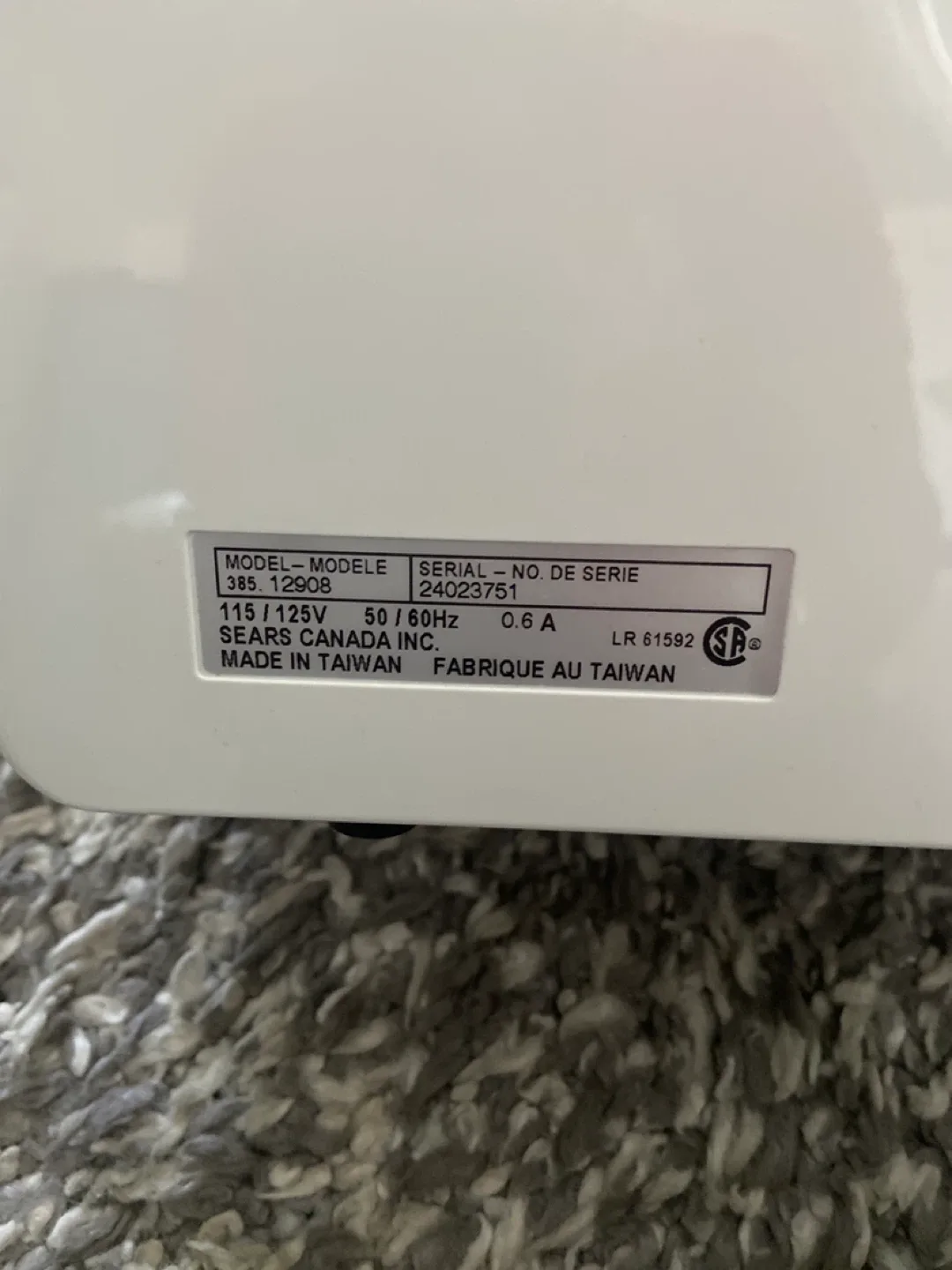 Kenmore Sewing Machine Model 385.12908 image indicator(5)