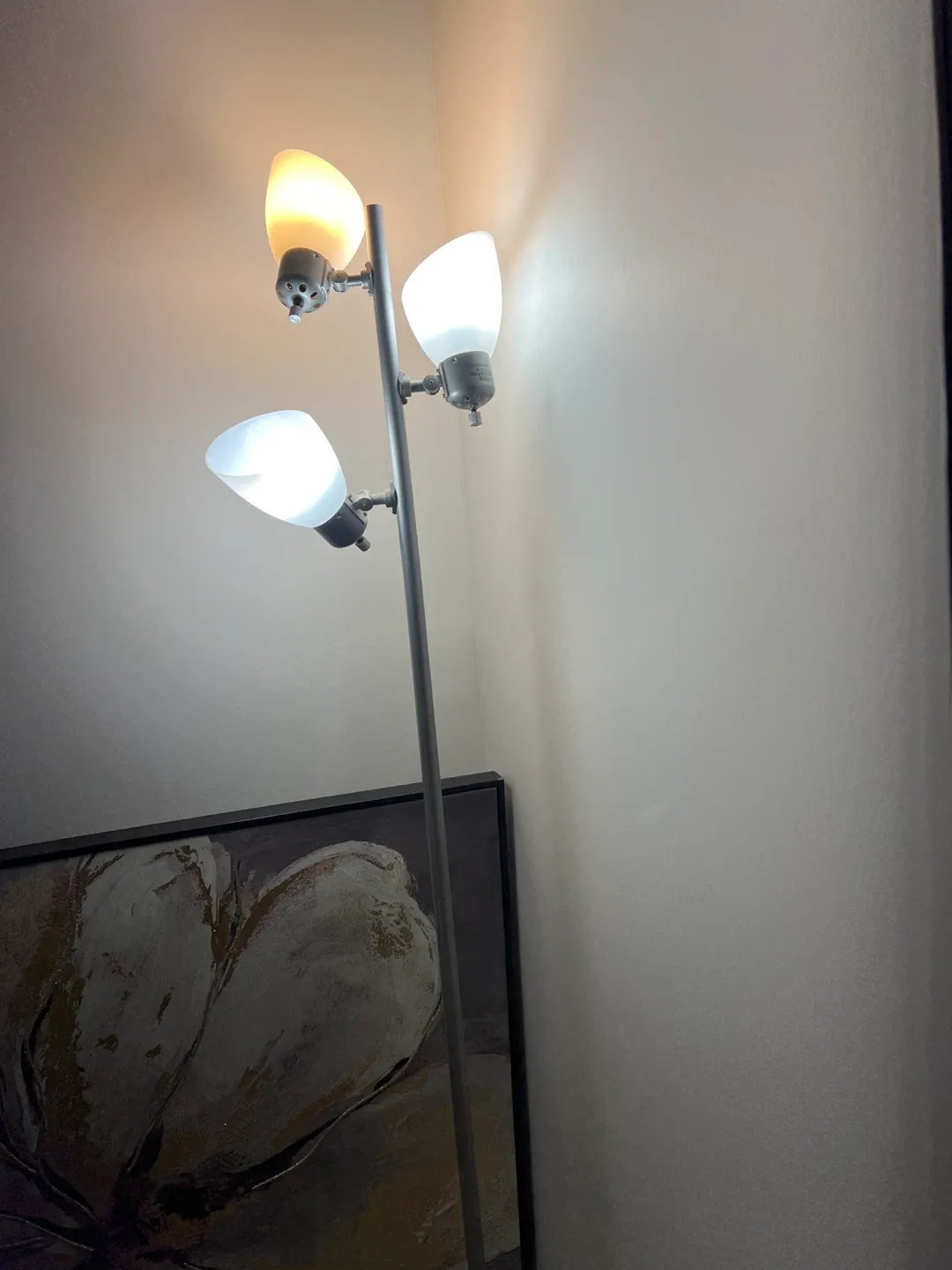 Silver Finish 3-Light Tree Lamp