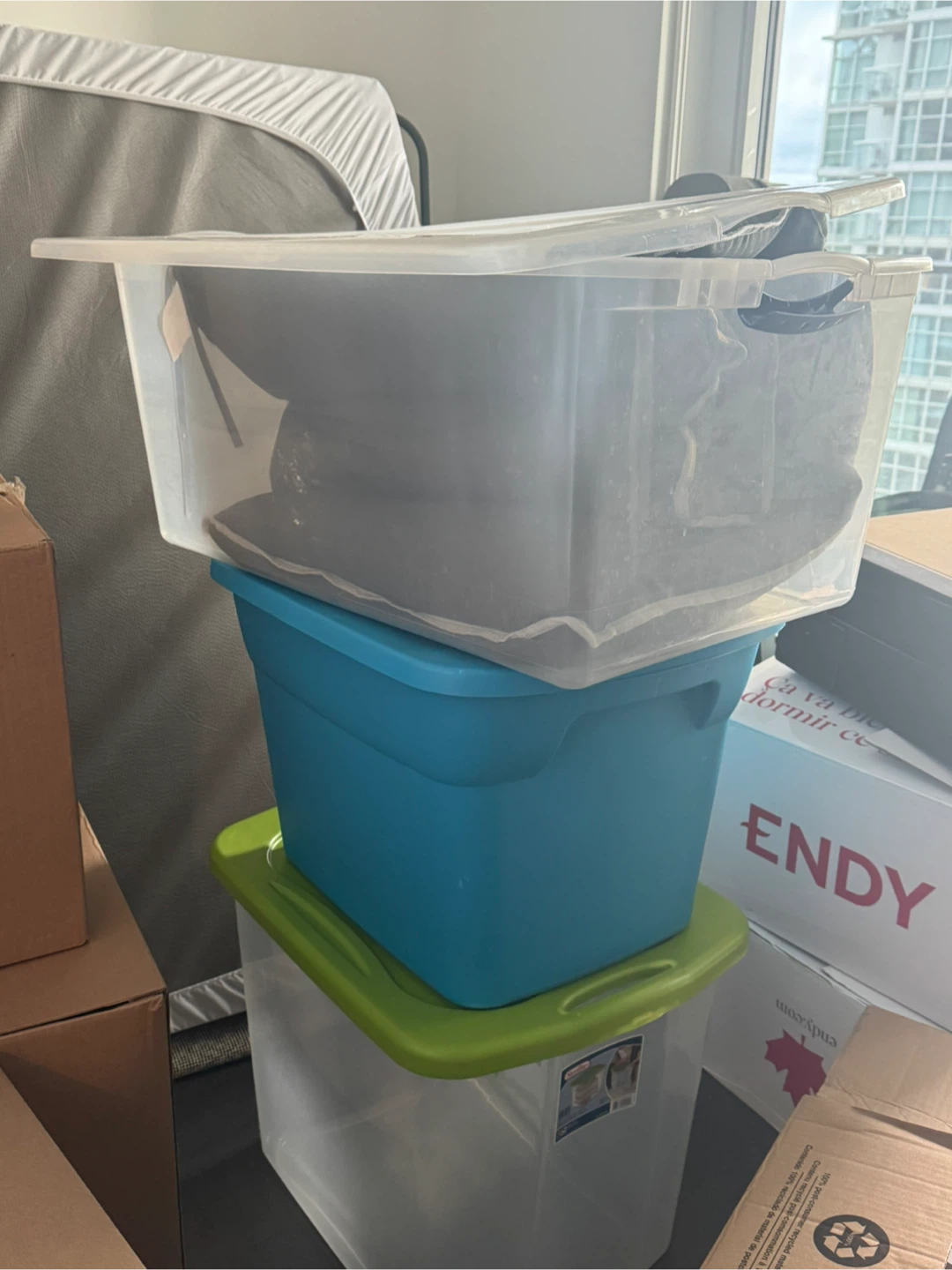 Plastic Storage Bins - Moving Supplies
