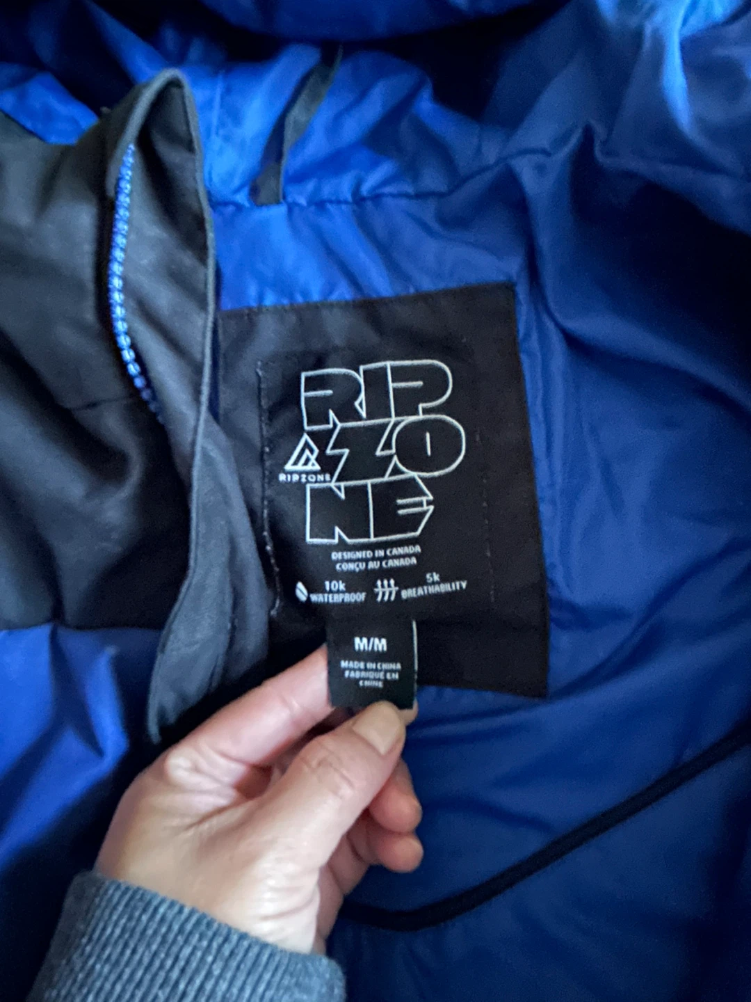 Ripzone Blue & Black Winter Jacket - Size M/M - photo 2