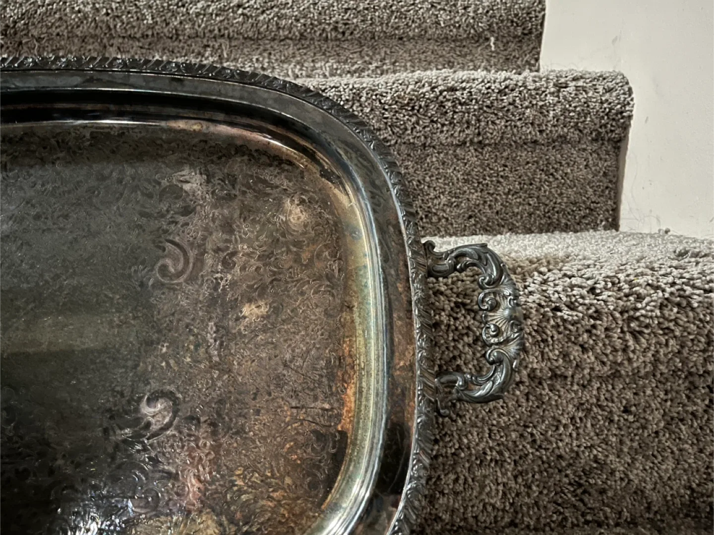 Vintage Silver Plated Serving Tray image indicator(4)