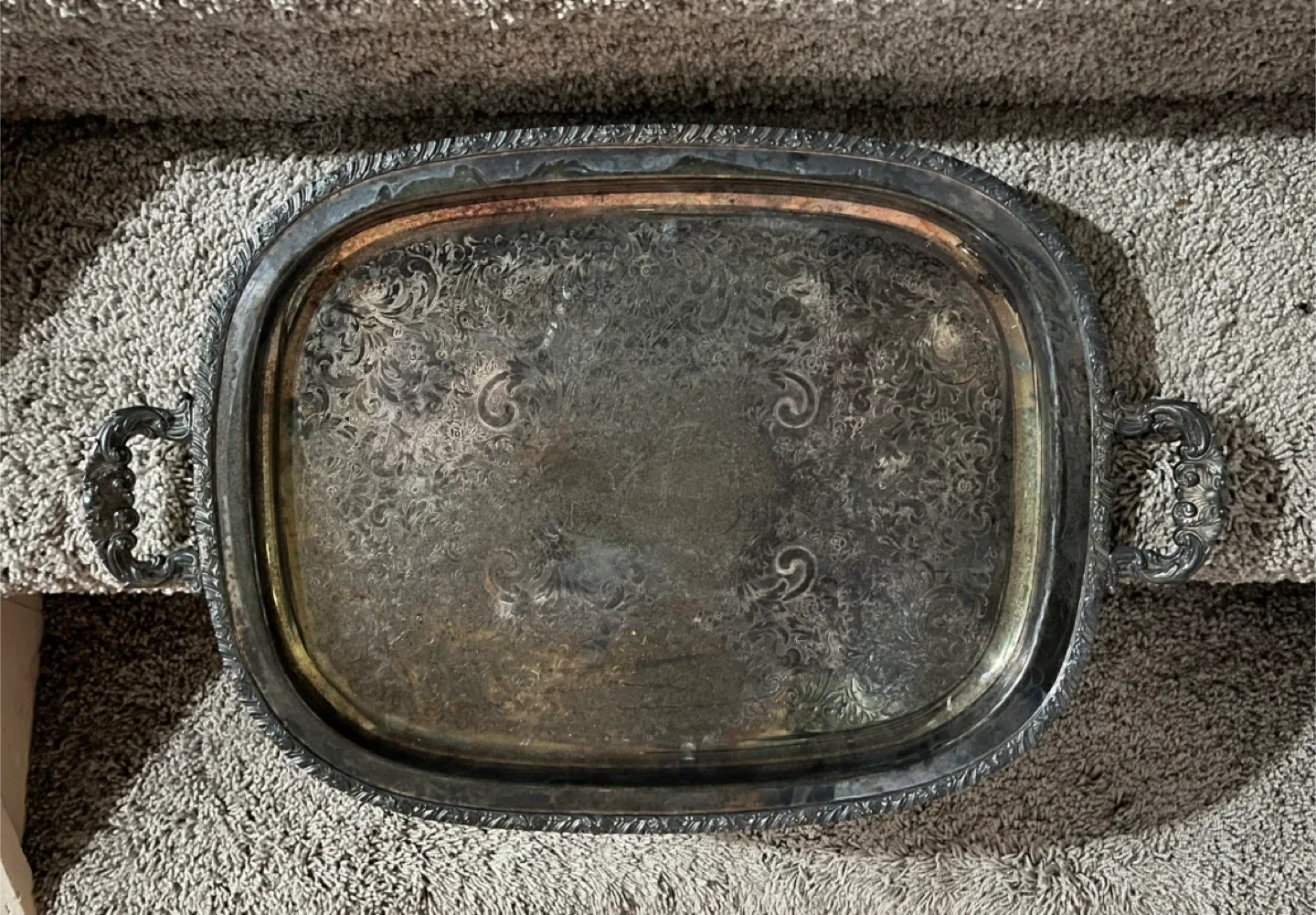 Vintage Silver Plated Serving Tray