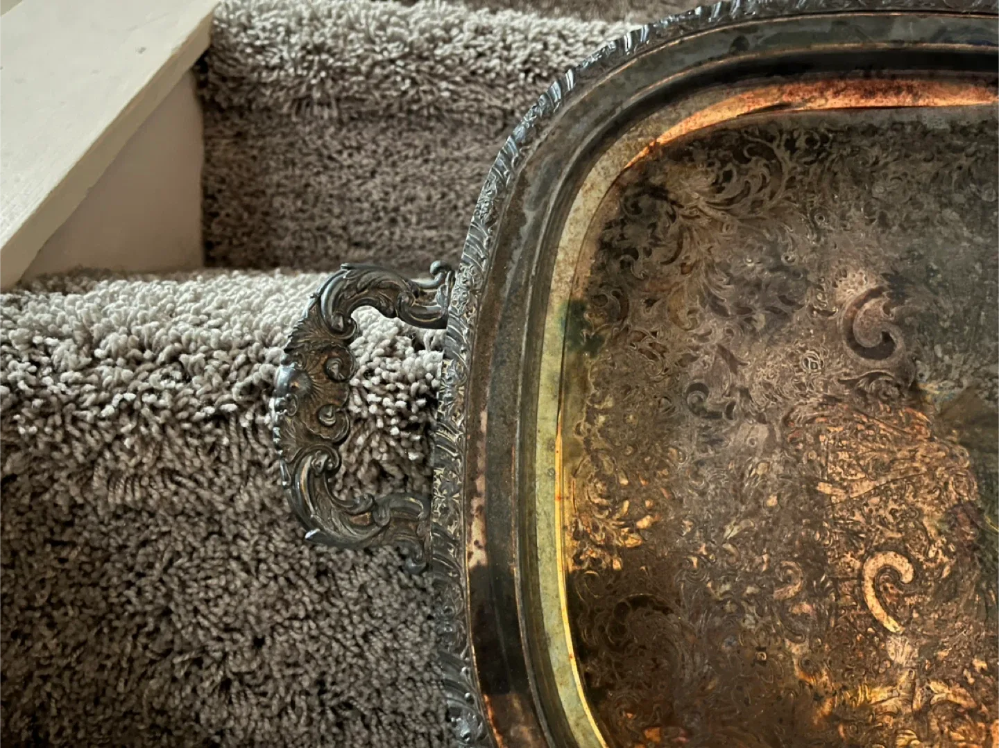 Vintage Silver Plated Serving Tray image indicator(3)