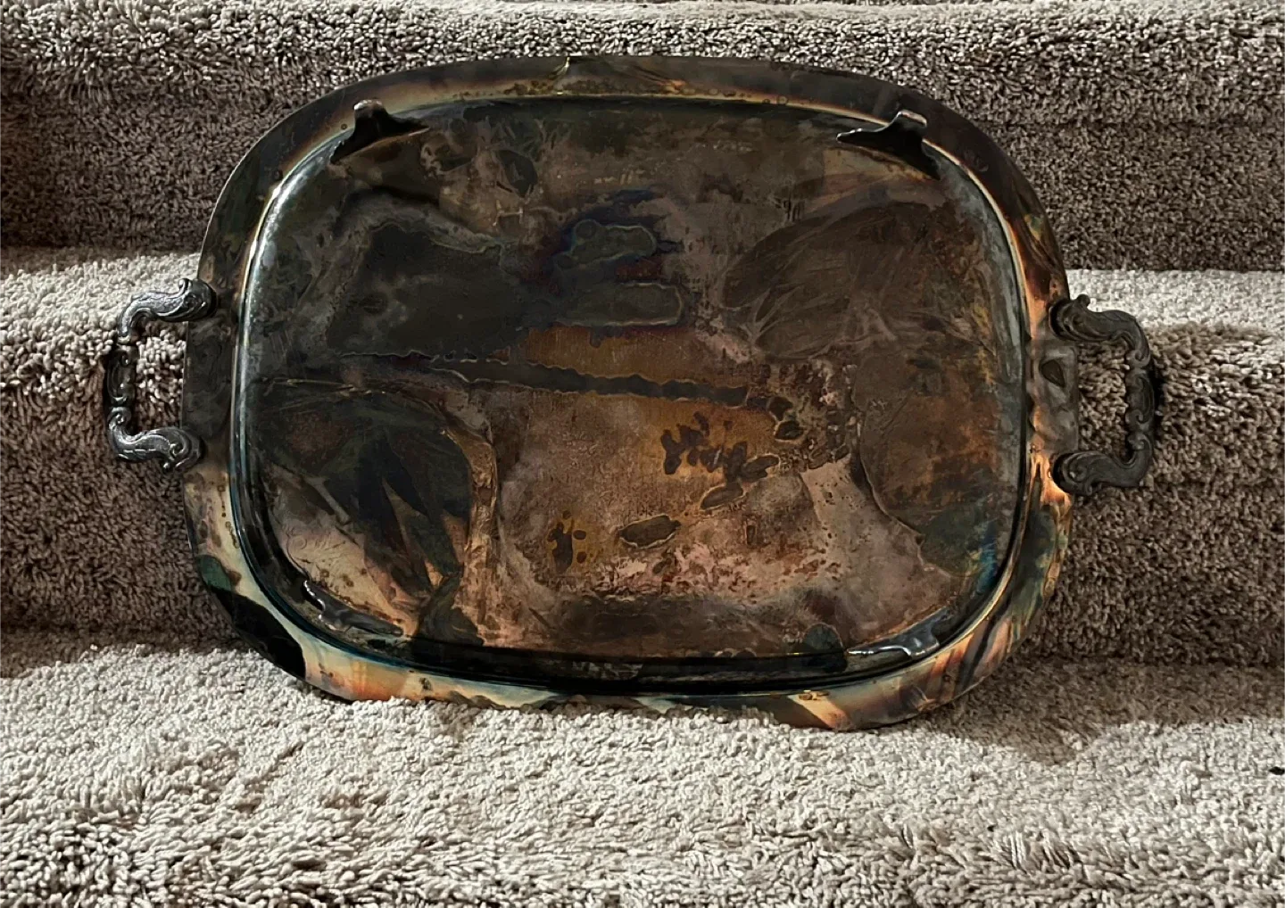 Vintage Silver Plated Serving Tray image indicator(5)