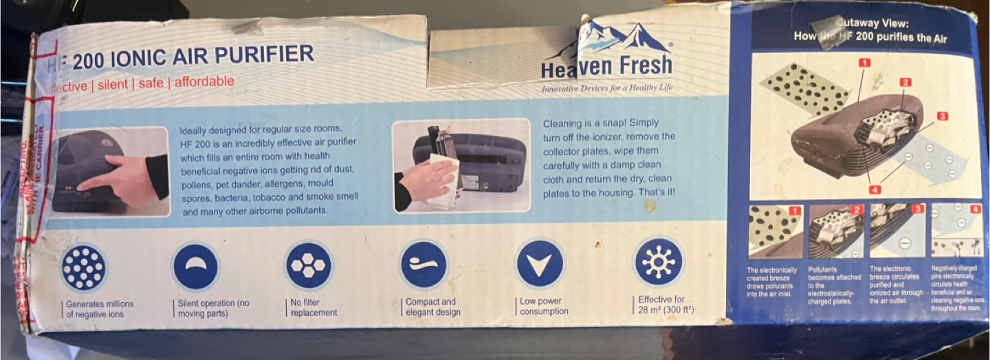 Heaven Fresh HF 200 Ionic Air Purifier - photo 2