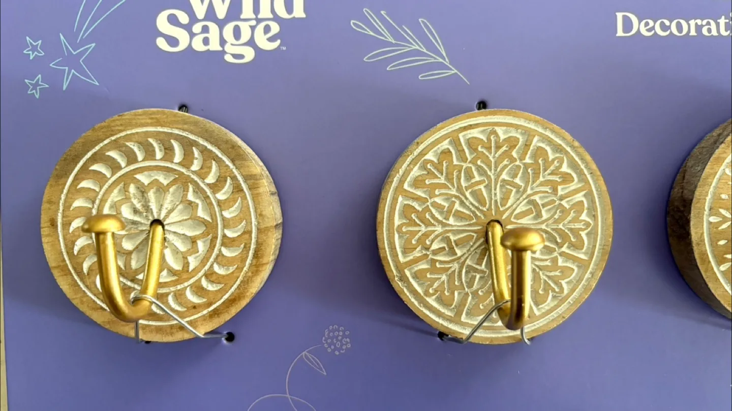 Wild Sage Decorative Hooks - Set of 3 image indicator(2)