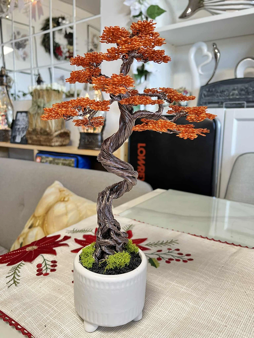 Handcrafted Aluminum Wire bonsai tree