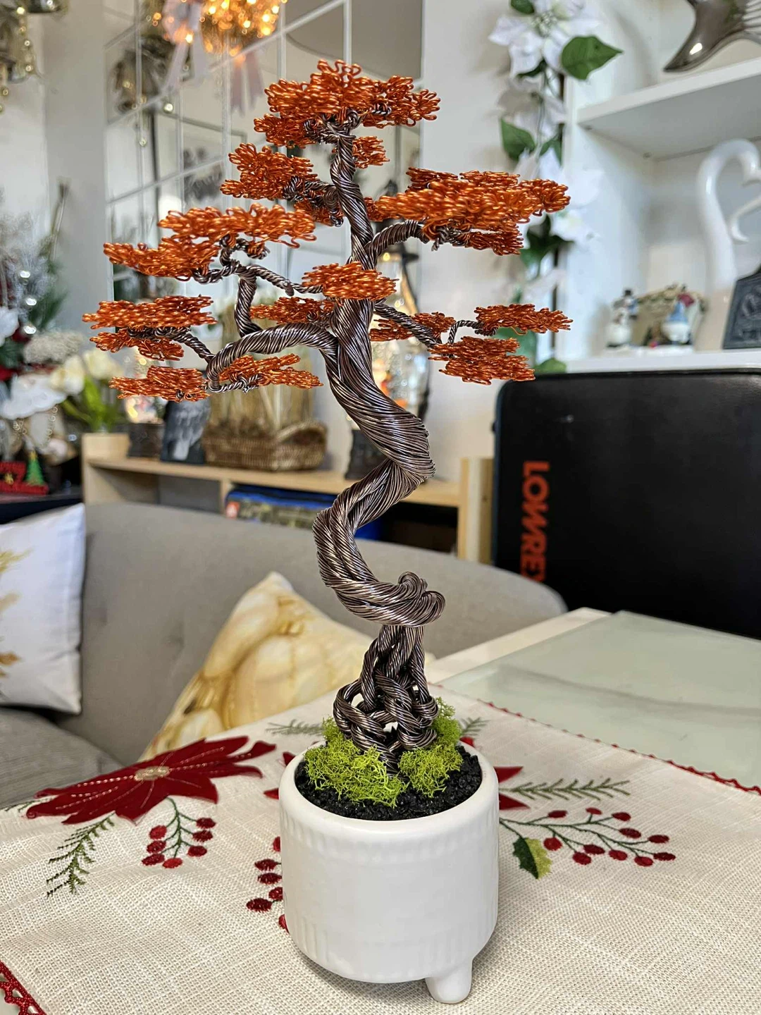 Handcrafted Aluminum Wire bonsai tree - photo 3
