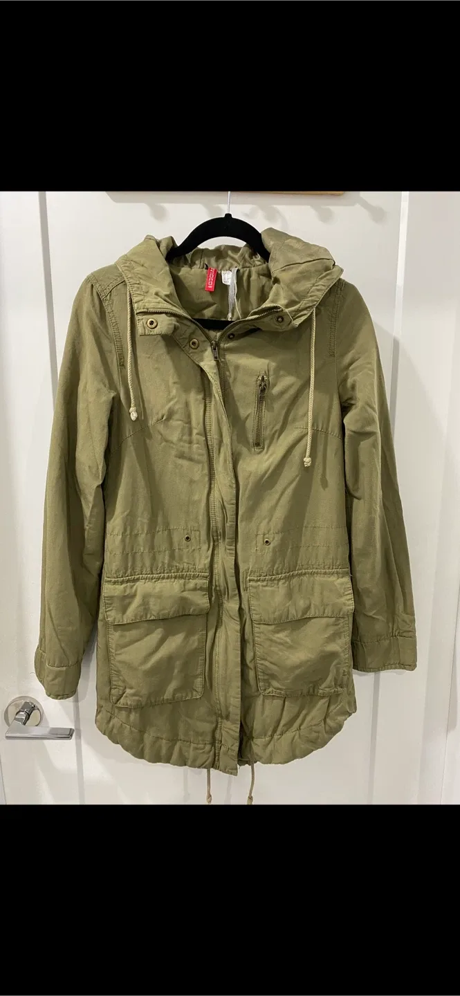 H&M Divided Green Utility Jacket, Size 4