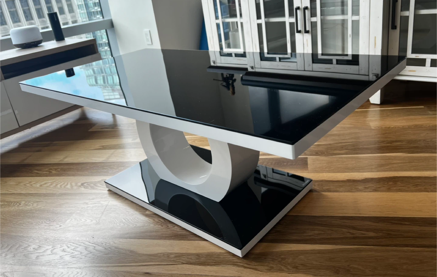 Scottsmoor Modern Halo High Gloss Glass Coffee Table - photo 3
