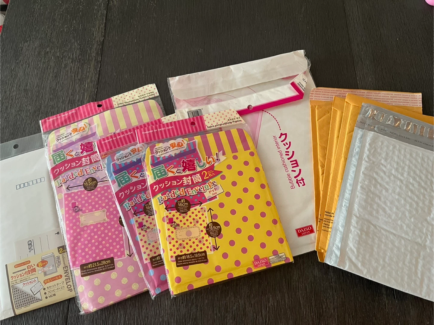 Daiso Padded Envelopes - Variety Pack