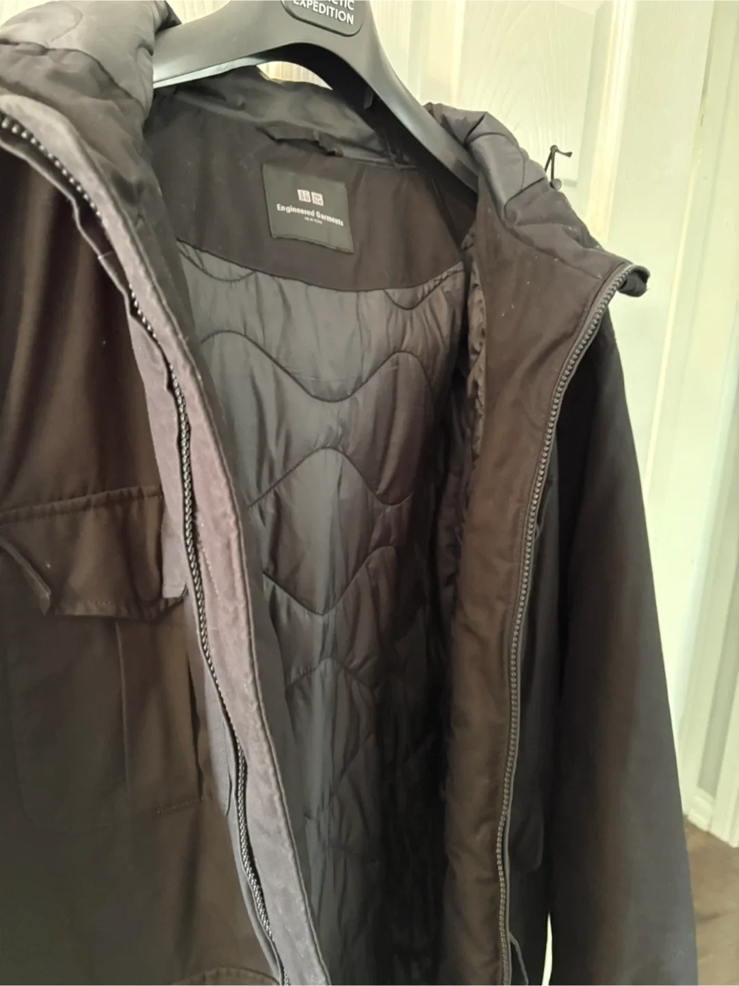 Uniqlo  Black Parka Size Large image indicator(5)