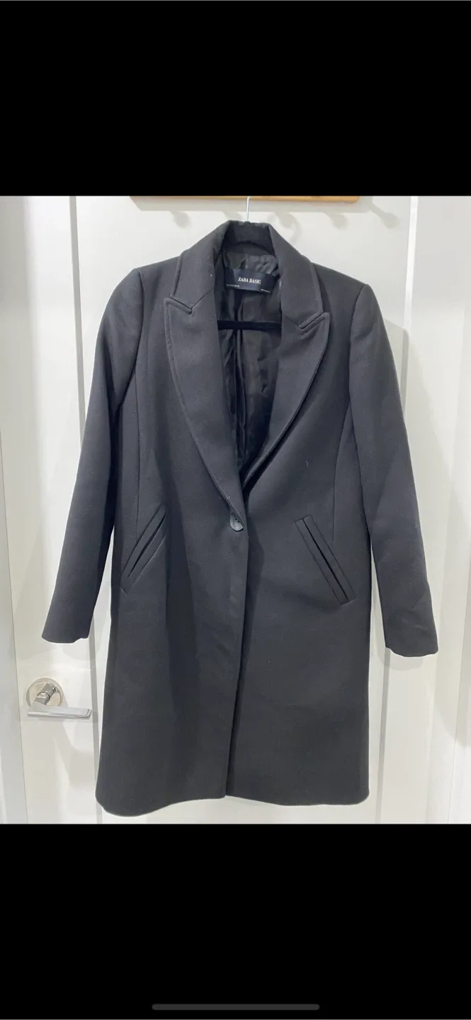 Zara Basic Black Coat