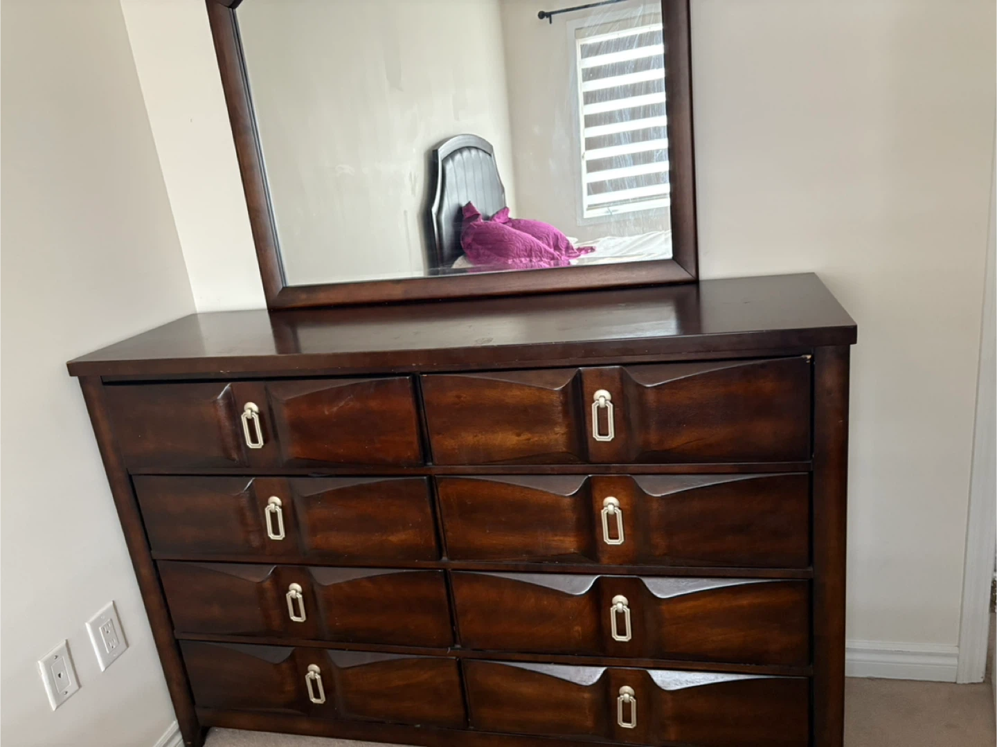 Bedroom Set - Headboard, Dresser, Nightstand, Mirror