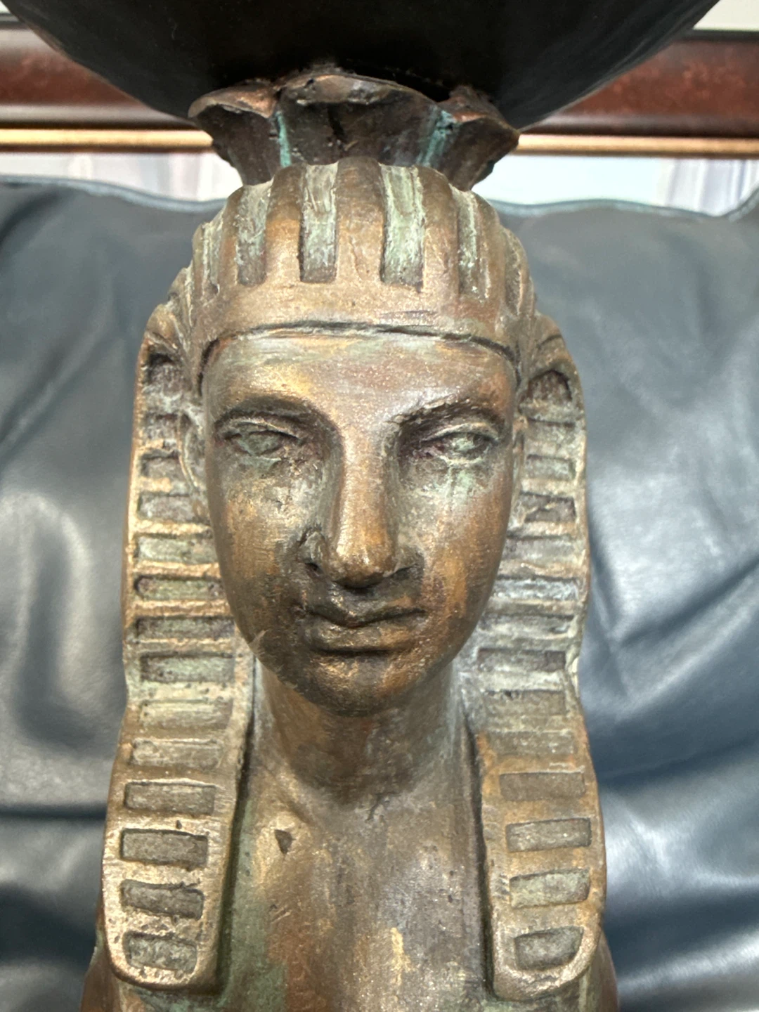 Maitland-Smith Sphinx Candle Holders, Cold Cast Bronze - photo 3