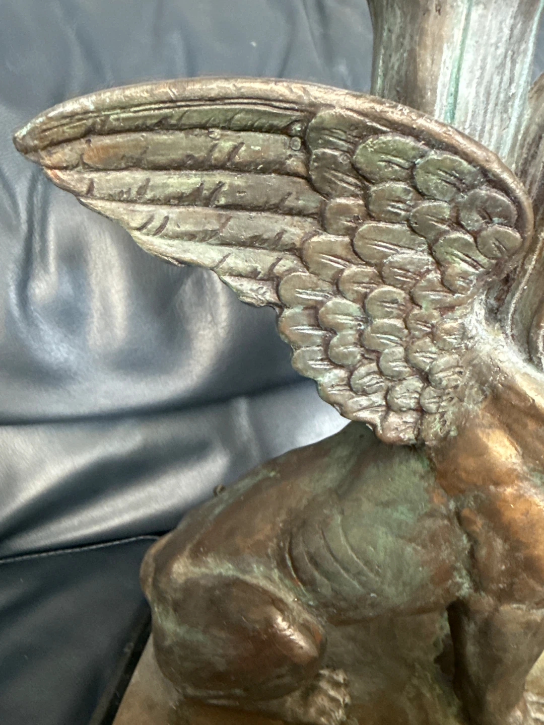 Maitland-Smith Sphinx Candle Holders, Cold Cast Bronze - photo 5