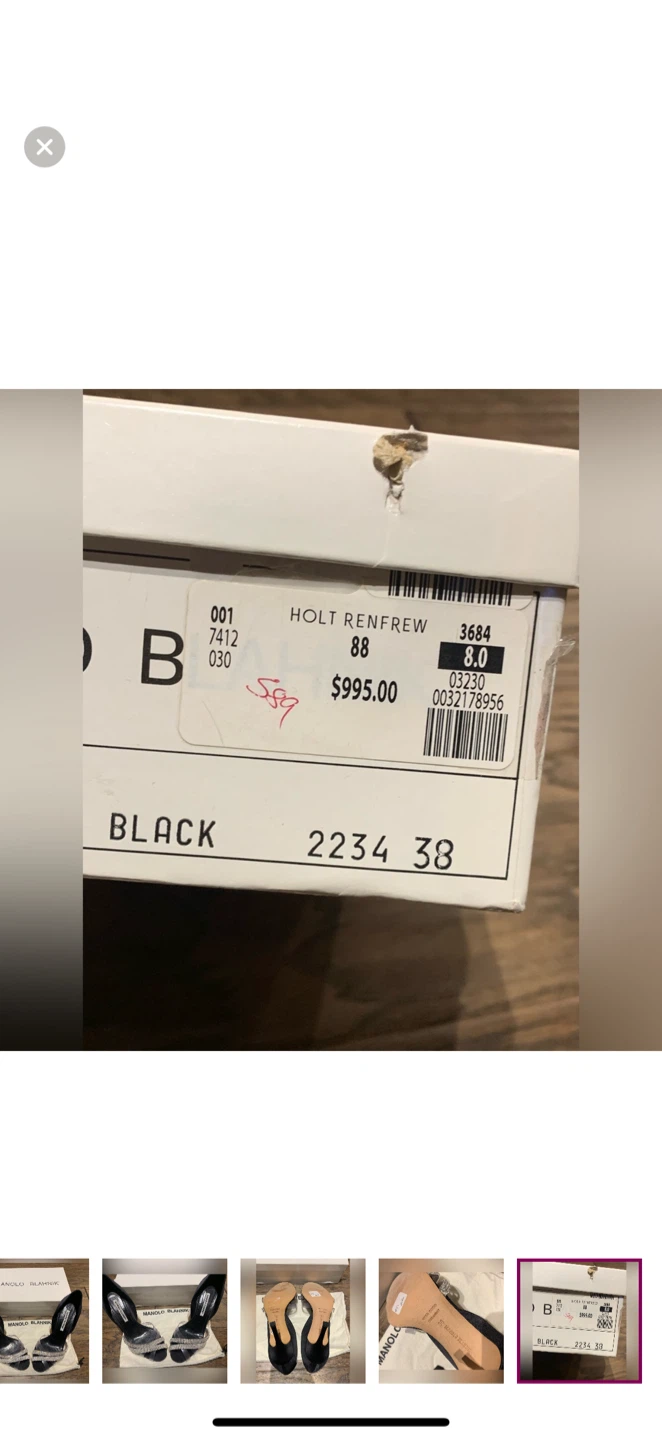 Manolo Blahnik Black Heels Size 38 - photo 5
