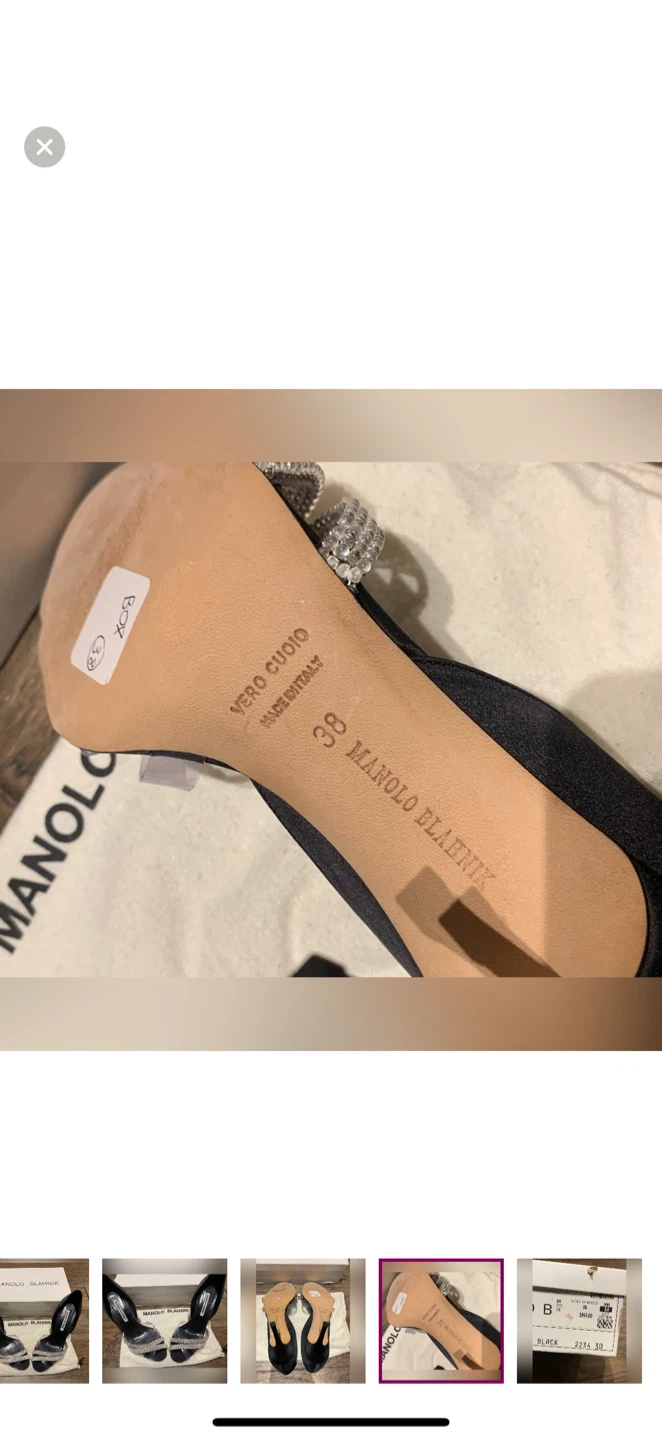 Manolo Blahnik Black Heels Size 38 - photo 4