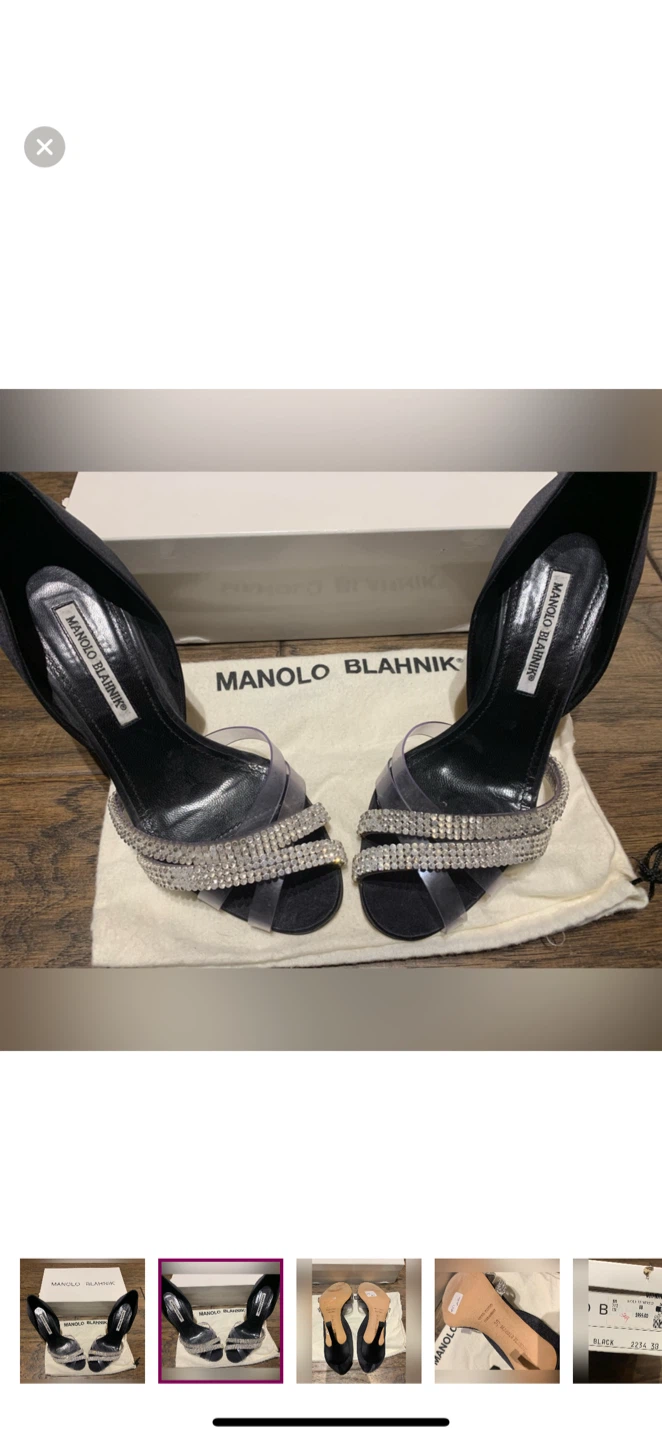 Manolo Blahnik Black Heels Size 38 - photo 2
