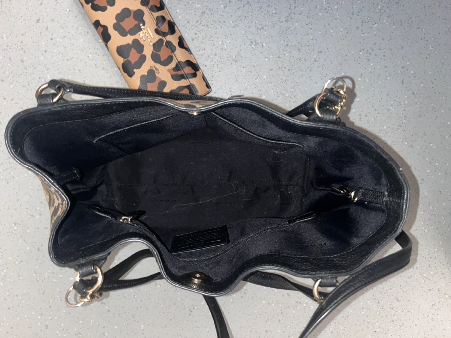 Coach Graffiti Leopard Print Tote Bag and Wallet - photo 5