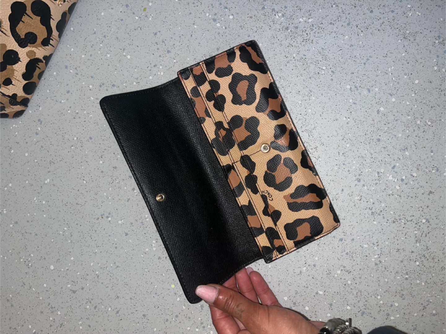Coach Graffiti Leopard Print Tote Bag and Wallet - photo 4