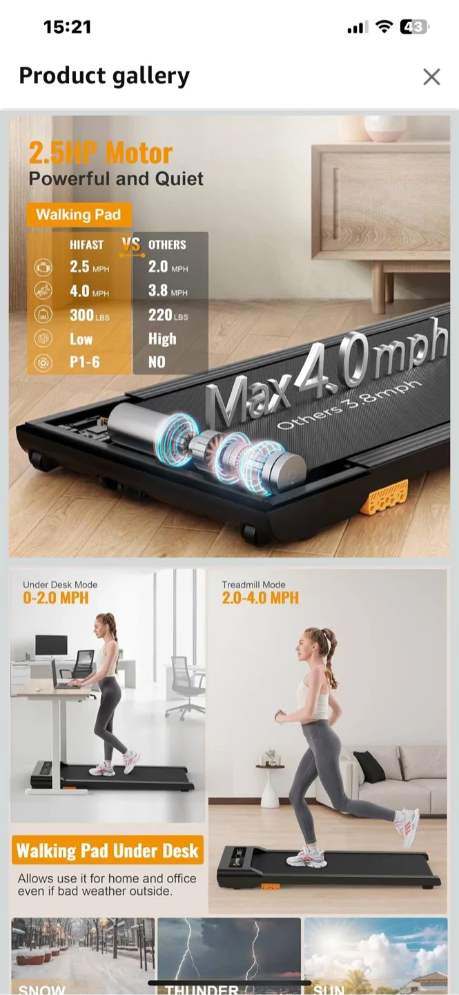 HiFast Compact & Portable Treadmill image indicator(2)